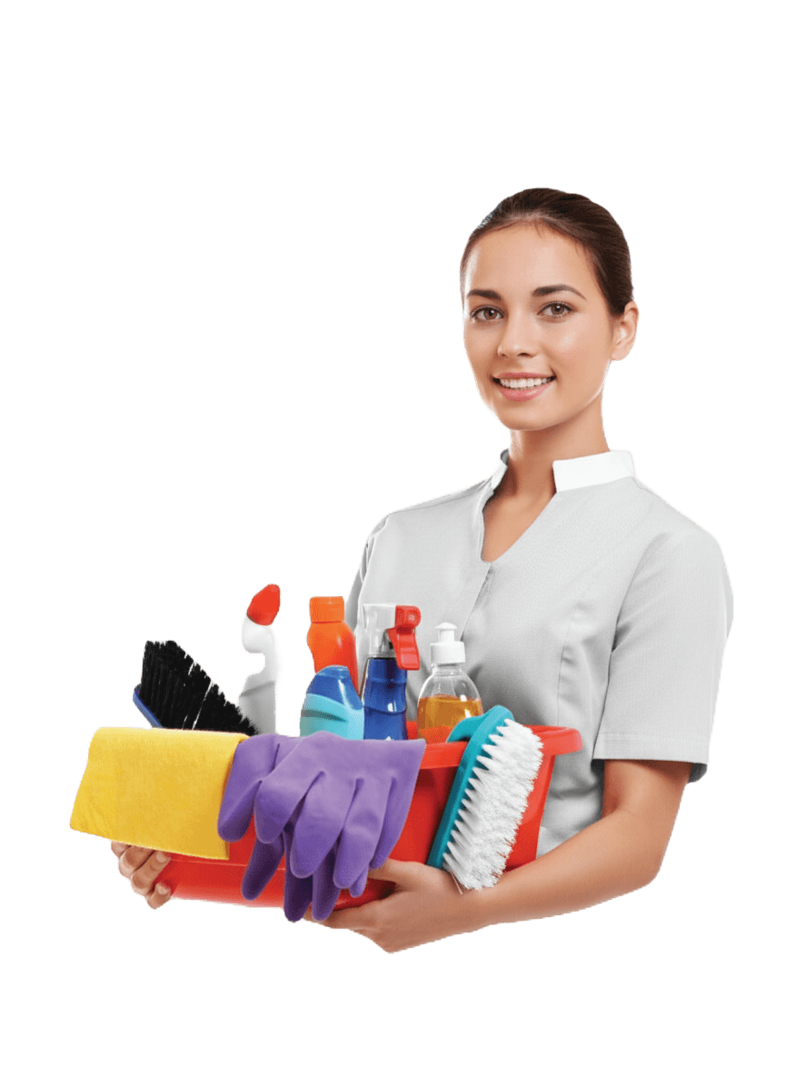 Professional cleaner at work